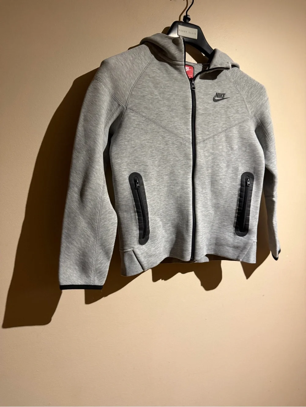 Nike Kids' Light Gray Full-Zip Hoodie Jacket